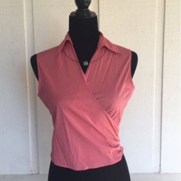 Anne Klein Tops - DONATED Anne Klein red stretch side zip crop top